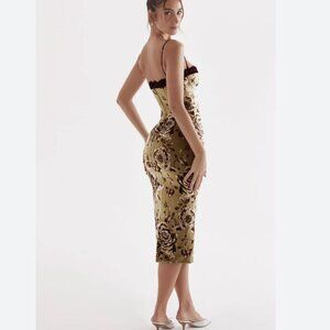 Cassia Lace Corset Midi Dress HOUSE OF CB Medium